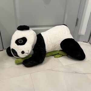 NWOT Plush Panda with Bamboo Toy